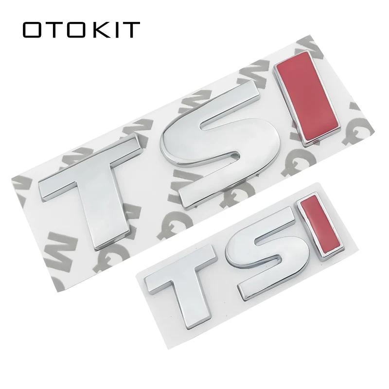 AGLNX1 Red TSI Metal Car Stickers Emblem Badge Decal Car Styling Sticker for VW Polo Golf 5 6 7 CC Passat B5 B6 Bora Volkswagen