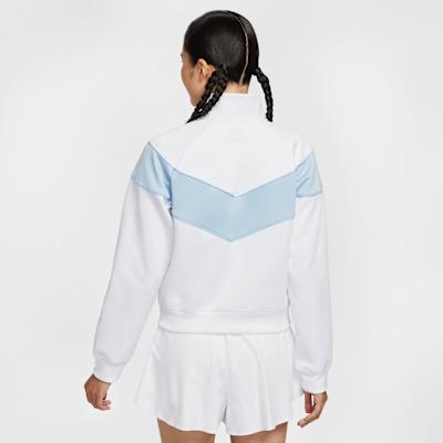 Женские свитшоты Nike Женский белый кардиган средней длины с воротником-стойкой