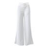 Women Hollow Wide Waistband Long Pants High Waist Solid Color Wide Leg Flared Trousers Yoga Sport Gym Pants