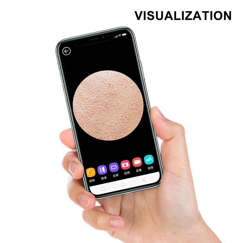 Визуальный удалитель черных точек Машина для глубокой очистки лица Удалитель черных точек и акне Нагреваемый экстрактор для лица Электрическая вакуумная присоска для удаления черных точек