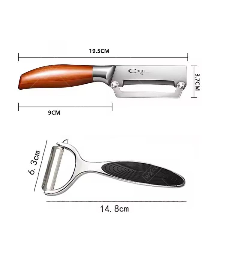 WXCOO Stainless Steel Sugarcane Peeler Thick Blade Slicing Fruits and Vegetables for Kitchen Fruit Potato Pineapple Peeler