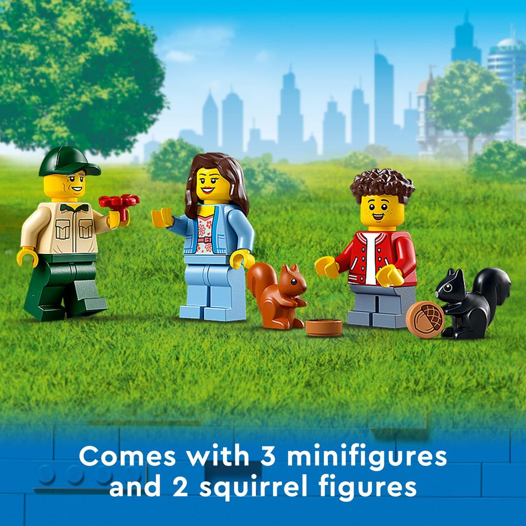 LEGO City Picnic In The Park 60326 Building Kit for Children Ages 5 and Up Includes 3 Mini Figures and 2 Squirrel Figures (147 Pieces)