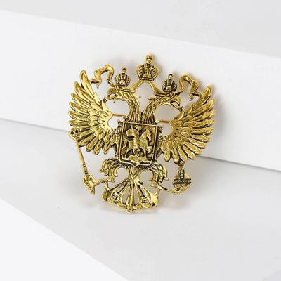 Величественная двуглавая орлиная брошь: Оригинальный мужской аксессуар для куртки