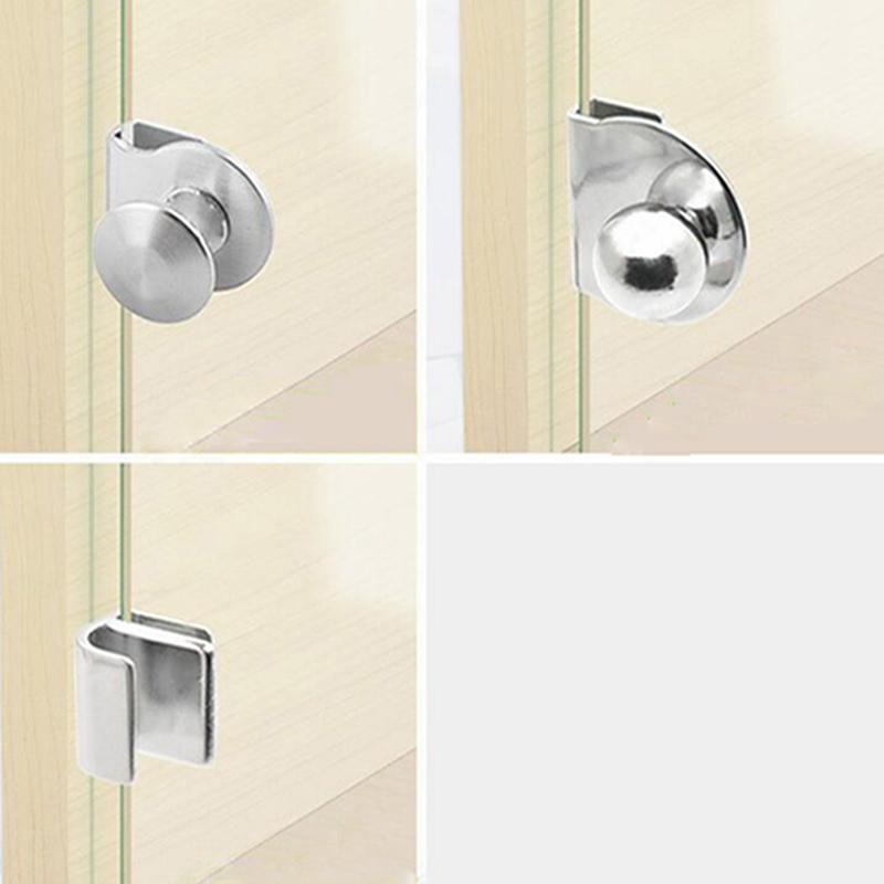 No Perforation Stainless Steel Glass Door Handle / Clamp / Clip for Office Glass Door