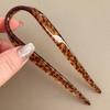 Headdress U-shaped Hair Stick Geometric Chinese Style Hair Fork Retro Acetate Hairpin  Girls