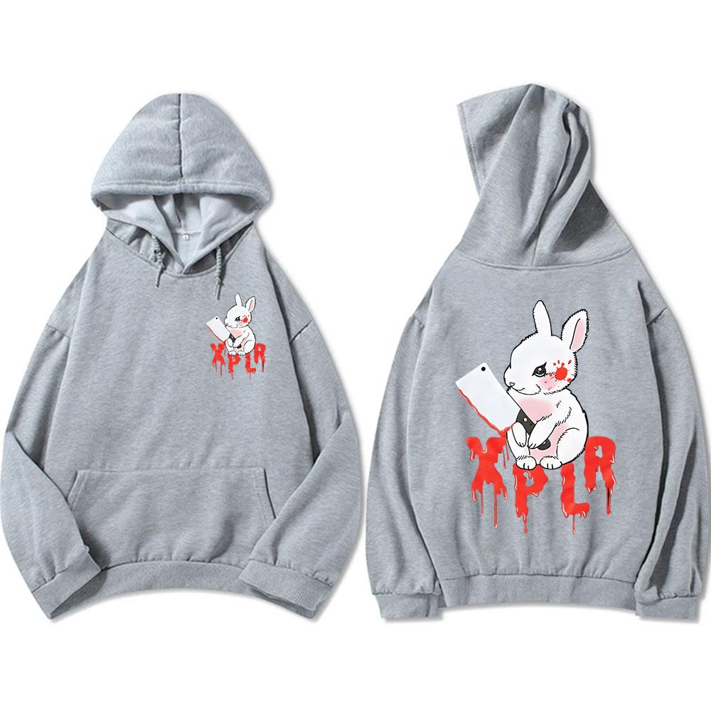 Толстовки Rabbit Xplr-r Sam and Colby Уличная одежда Унисекс Зимние свитшоты с длинным рукавом и капюшоном Молетом Графическая толстовка Мужская
