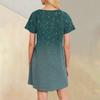 Womens Summer Dresses Short Sleeve Linen Casual T-Shirt Dresses Swing Beach Midi Dress Sundresses With Pockets