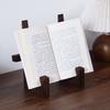 Wooden Book Stand for Reading, Adjustable Tablet Cookbook Holder, Foldable Desktop Display Rack for Music Records Art Print