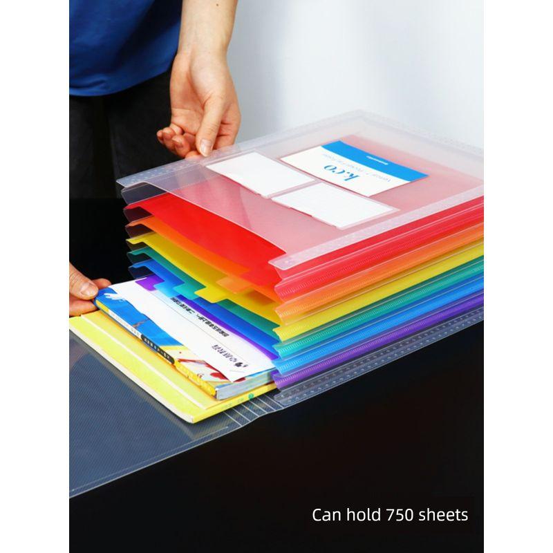 Student Test Paper Clip File Holder Large Capacity Folder A4 Material File Storage Category Folder Bill Bill Folder Pp