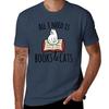 All I need is books and cats TShirt Daily Casual Short Sleeve Tee Shirt