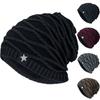 Унисекс Зимняя Вязаная Шапка Бини с Мягкой Плюшевой Подкладкой для Максимального Тепла