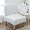 Velvet Fabric Armless Accent Chair Cover Stretch Single Sofa Covers Short Back Slipper Chair Slipcovers Protector For Home Hotel