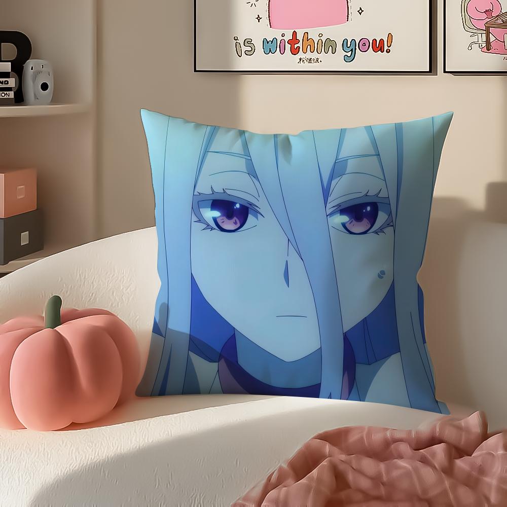 Anime SSo Im a Spider So What Cushion Cover Pillowcase Short Plush Invisible zipper Room Sofa Cushion Cover