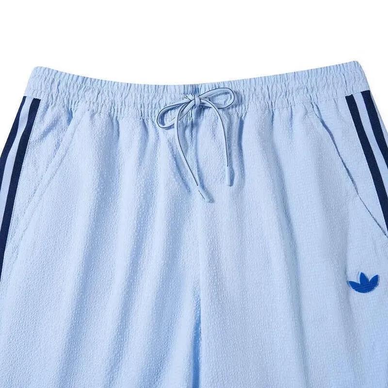 adidas Оригинальные быстросохнущие дышащие спортивные повседневные шорты, мужские брюки, светло-голубые JI7233