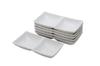A Set of 6 Sturdy White Plates That Are a Repeat Purchase for Chefs At Popular Restaurants [Commercial Set] Two-dish