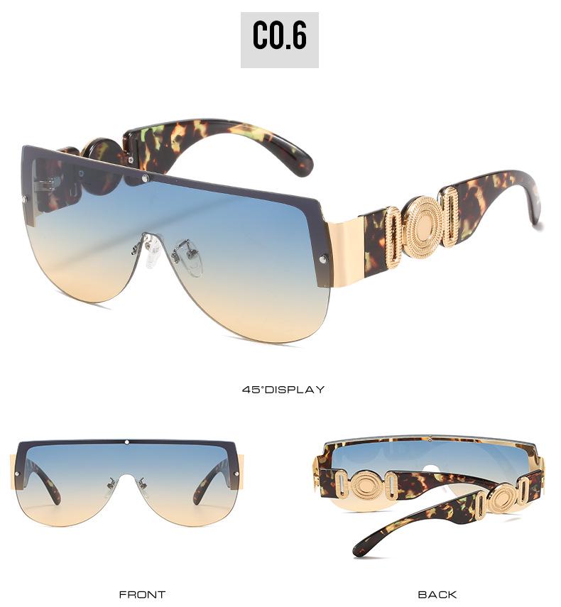 Трендовые европейские и американские солнцезащитные очки-моноблок с большой оправой 2021