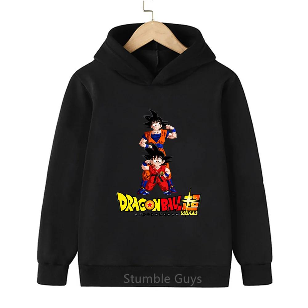Boys Daily Tops Dragon Ball Spring Autumn Goku Vegeta Super Saiyan Kakarot Hoodie Girls Clothes Sweatshirt