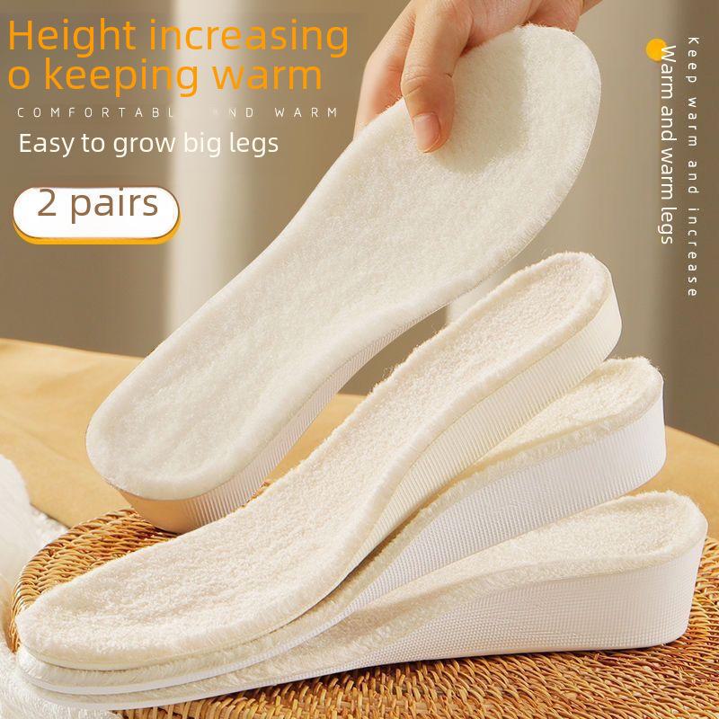Unisex Winter Velvet Height-Increasing Insoles for Snow & Martin Boots