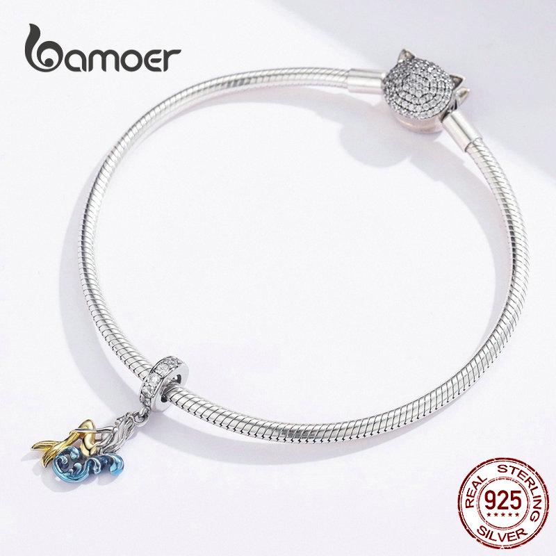 BAMOER. Кулон в виде русалки из стерлингового серебра 925 пробы