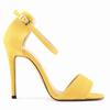 LOSLANDIFEN Sexy Women Summer Sandals Thin Heels Shoes Open Toe Velvet Party  Black Elegant Woman Buckle Pumps