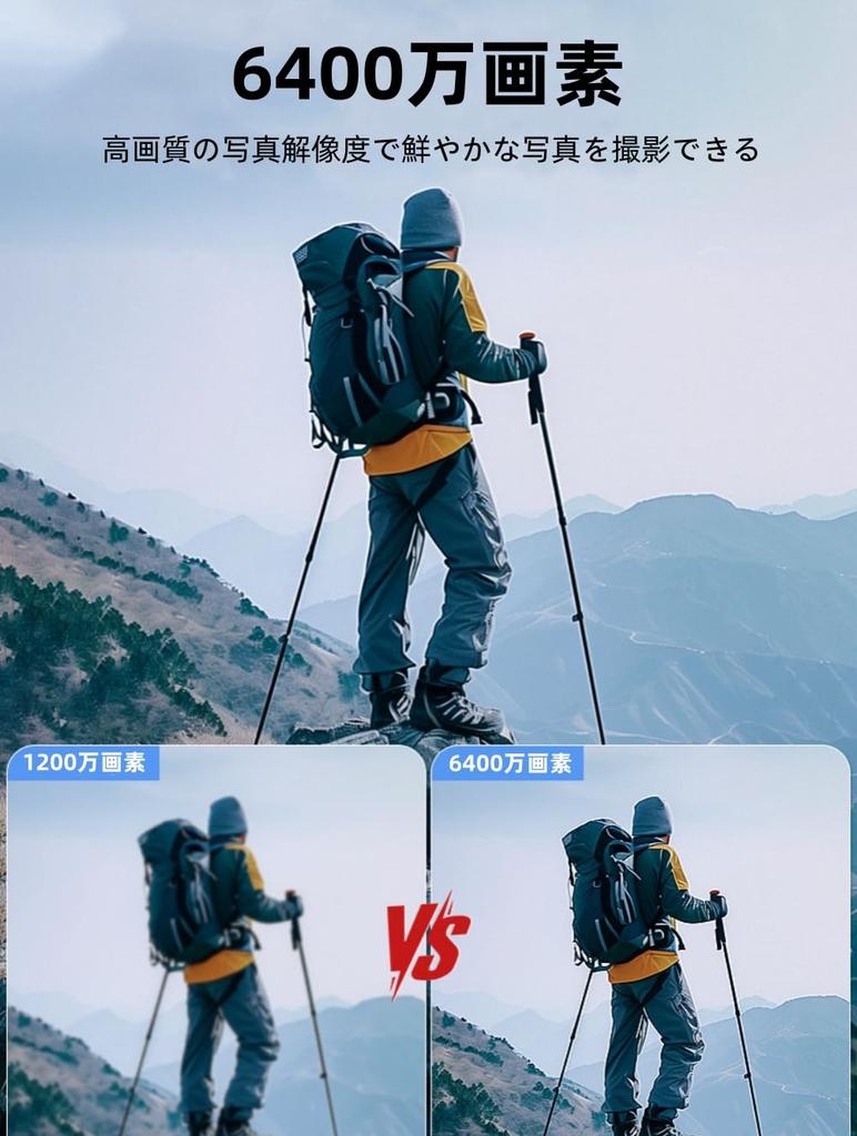 YULINJIA 4K Mini Digital Camera with 64MP Video 64GB Micro SD 30g 16M COMS Large Multiple LED and Keychain Set for Beginners and Kids Ultra-Compact