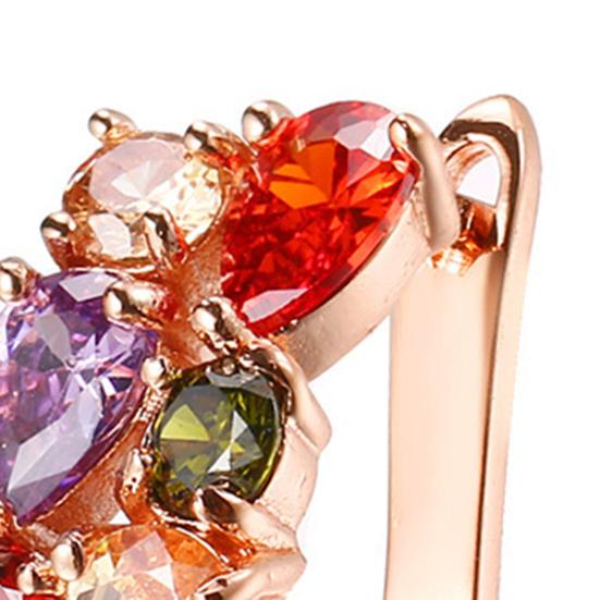 1 пара женских модных серег с цветным цирконием, аксессуар-обруч