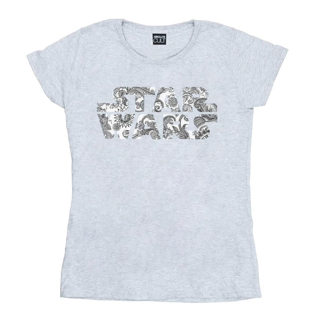 Star Wars Womens/Ladies Ornamental Logo Cotton T-Shirt