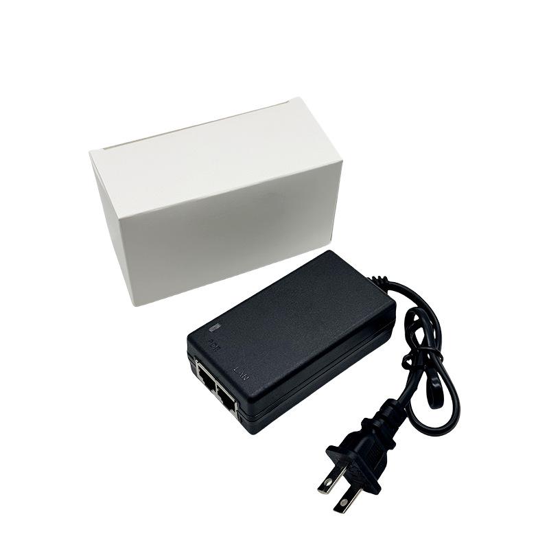 48V/0.5A & 24V/1A POE Power Adapter with Ethernet Cable for Wireless AP Bridge & Gigabit Surveillance Camera.
