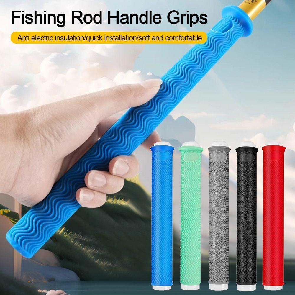 Silicone Anti-slip Grips Cover Non Slip Fishing Rod Grip Heat Shrink Tube Fishing Rod Handle Wrap
