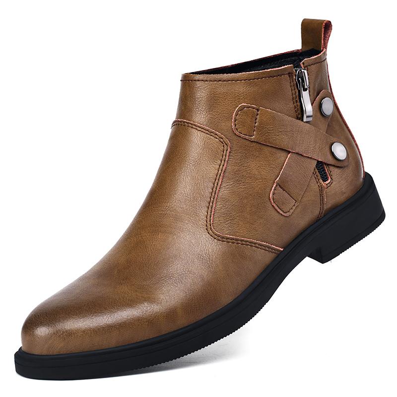 Модные британские новые белые мужские ботинки «Челси», роскошные брендовые ботинки с круглым носком и низким каблуком, деловые формальные кожаные ботинки с боковой молнией