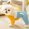 Домашняя хлопковая одежда для собак с цветовой блокировкой, модный бренд, тяговый костюм для маленьких собак на осень и зиму, тедди, йоркширский терьер, четырехлапый костюм