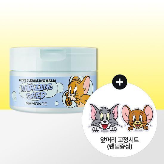 Mamonde Очищающий бальзам Amazing Deep Mint, 90 мл (Издание Том и Джерри) (+Лист для фиксации волос)