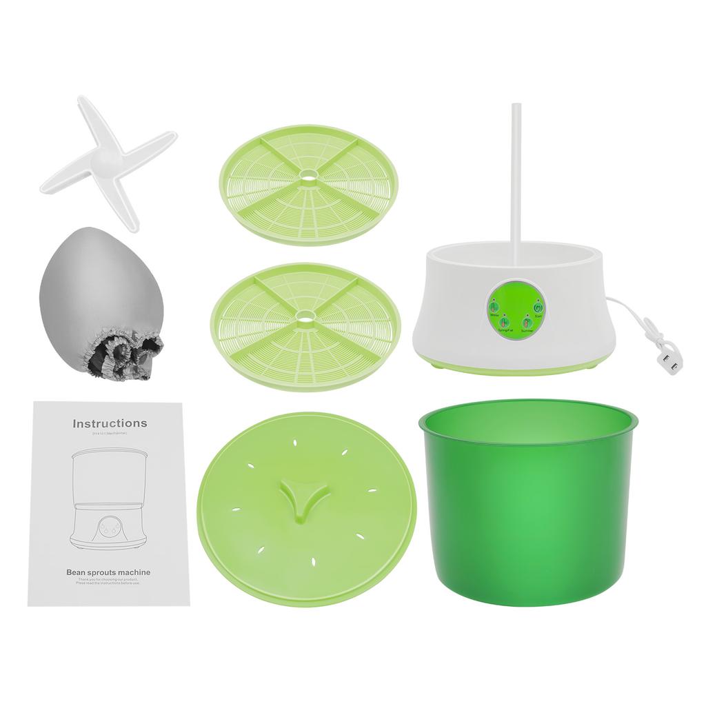 Машина для проращивания бобов, 2-слойный автоматический набор для выращивания ростков с 3 сезонными режимами, также для сои, маша, красной фасоли, редиса