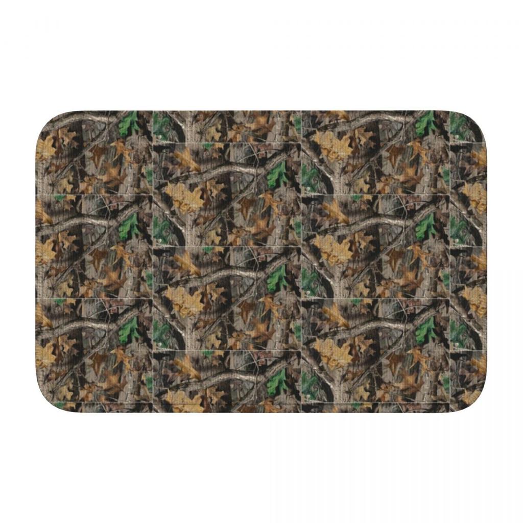 Real Tree Hunting Camo Camouflage Military Doormat Kitchen Entrance Home Floor Mat Non-slip Carpet Rug for Balcony Footpad Mats