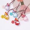 High Quality Lucky Cat Pendant Cherry Blossom Design Phone Strap Keychain  For Children