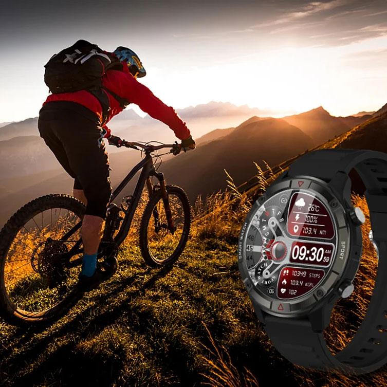 LUCKYSTART Smart Watch Men 2024 Новые спортивные часы с дисплеем 1,6 дюйма AMOLED, 4G ROM, голосовые вызовы, локальная музыка, водонепроницаемые мужские умные часы