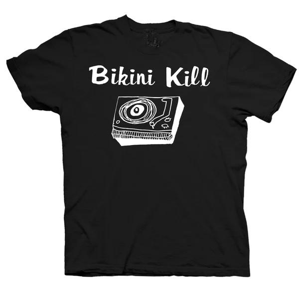 Винтажная хлопковая черная футболка унисекс с принтом музыкальной группы Bikini Kill
