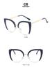 Cat-Eye Semi-Rimless Large Anti-Blue Light Eyeglass Frames, 2023 Retro Trend, European & American Style.