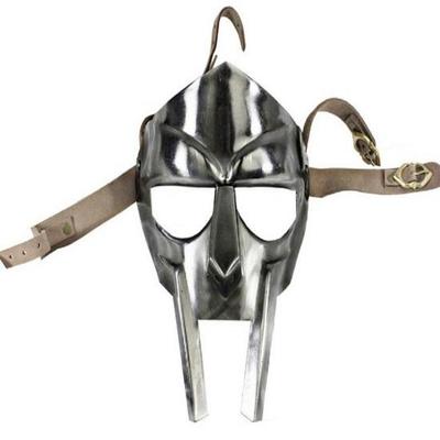 Настоящая средневековая маска гладиатора MF Doom Mad Villain 18g мягкая стальная лицевая броня