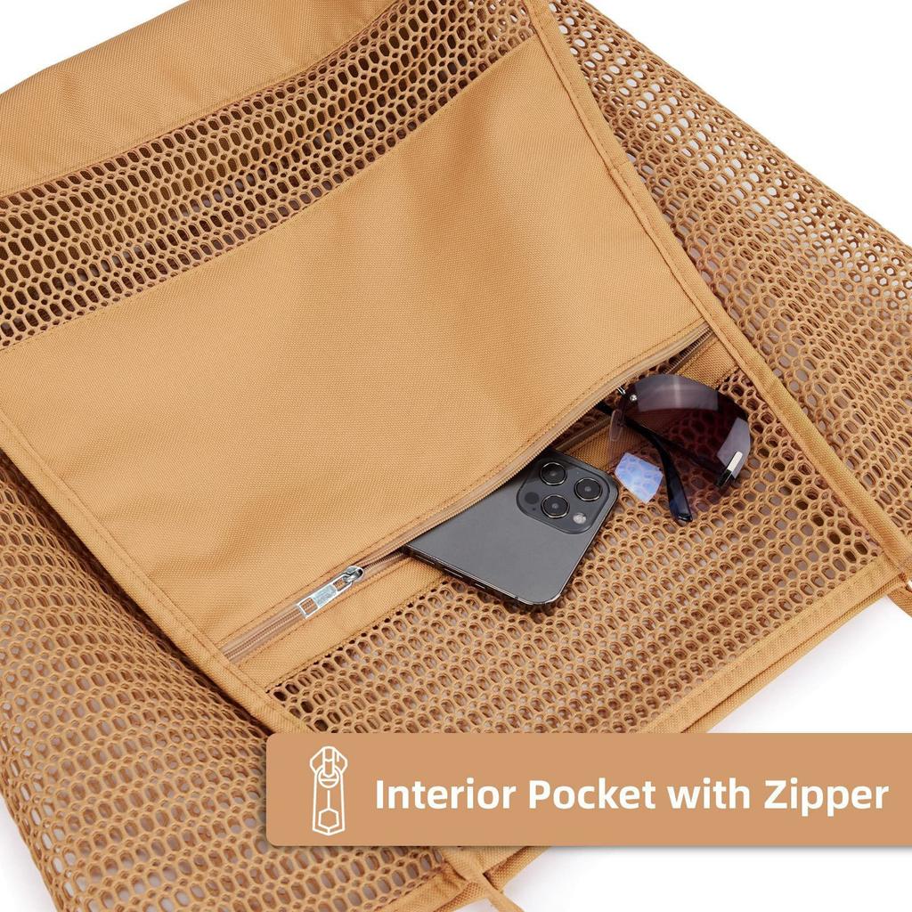 Multi Pockets Summer Beach Bag For Towels Mesh Durable Travel Handbag Toys Organizer Waterproof Underwear Swimming Storage Bag