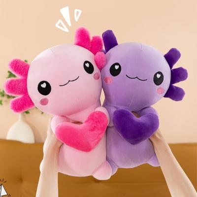 Милая Мультяшная Плюшевая Игрушка Аксолотль Супер Мягкая Саламандра Животное Набитая Плюшевая Подушка Пара Мягкий Аксолотль Домашний Декор Рождественский Подарок