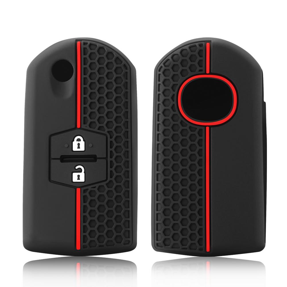 Силиконовый чехол для автомобильного ключа для Mazda Demio 2 3 5 6 M3 M5 M6 CX-5 CX7 CX9 RX8 MX5 MPV чехол для бесключевого дистанционного брелока Shell Skin Protector