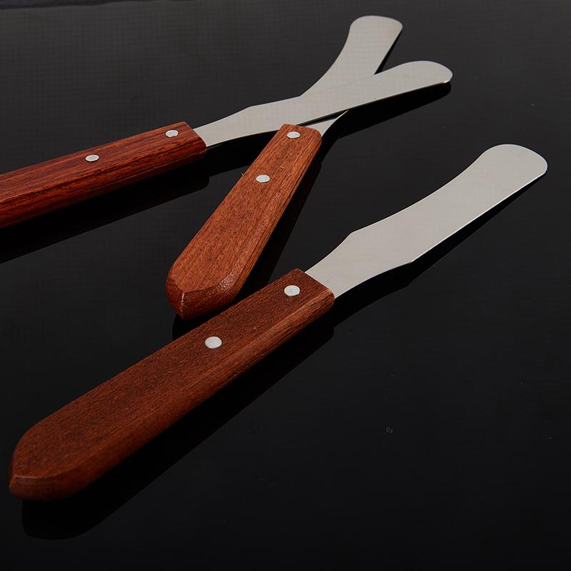 1 шт. шпатель из нержавеющей стали с деревянной ручкой для нанесения воска для депиляции