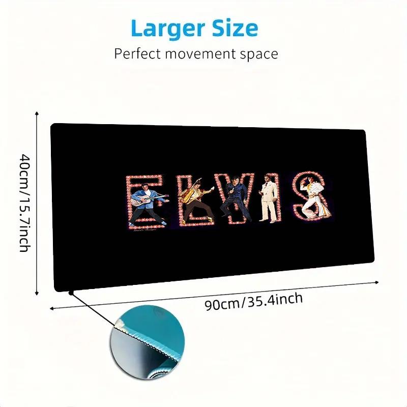 Elvis Poster Color Mouse Pad Large Gaming Table Cushion Non-slip Laptop Tablet Big Mousepad XXL Mat Mini PC Playmat With Lock edge