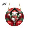 Christmas Tree Hanging Ornaments Double-sided Acrylic Ornaments, Xmas Cartoon Snowman/Penguin/Gingerbread Man/Santa Claus Double Sided Decorations