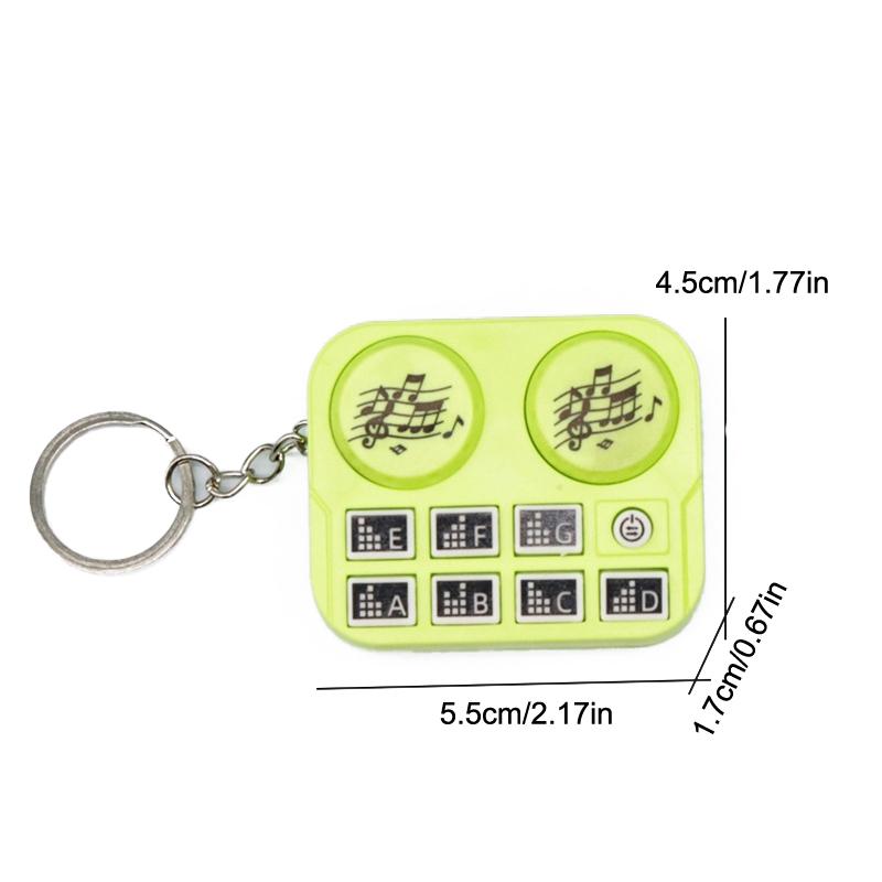 Creative Mini Dj Machine Music Keychain Funny Luminous Sound Toy Keyring Car Key Holder Bag Pendant Backpack Hanging Decoration