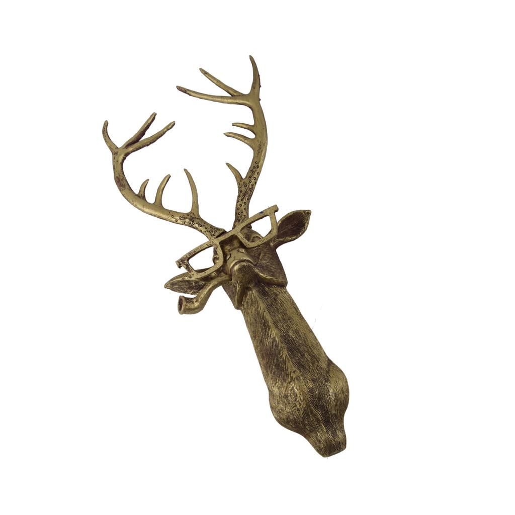 Artificial Deer Head Antlers Wall Decor Deer Head Wall Mount Geometric Stag Animal Head Wall
