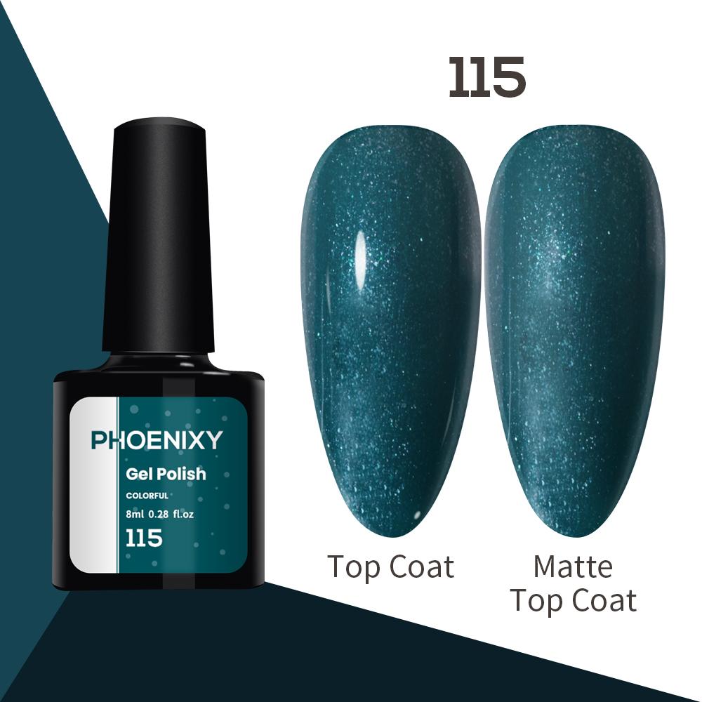 Лак для ногтей PHOENIXY, 8 мл, УФ-светодиодный гибридный лак для дизайна ногтей, гель-лайнер для маникюра, полупостоянная основа, верхнее покрытие, гель с блестками, блестящие цвета, гель