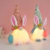 Easter LED Glowing Faceless Gnome Doll Cute Rabbit Ornament Kids Gift Favors 2025 Spring Easter Decoration for Home Party Supply