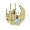 LED Lighted Eid Wood Moon Castles Mosque Ornament Festivals Party Supplies for Home Bedroom Living Room Table Decoration